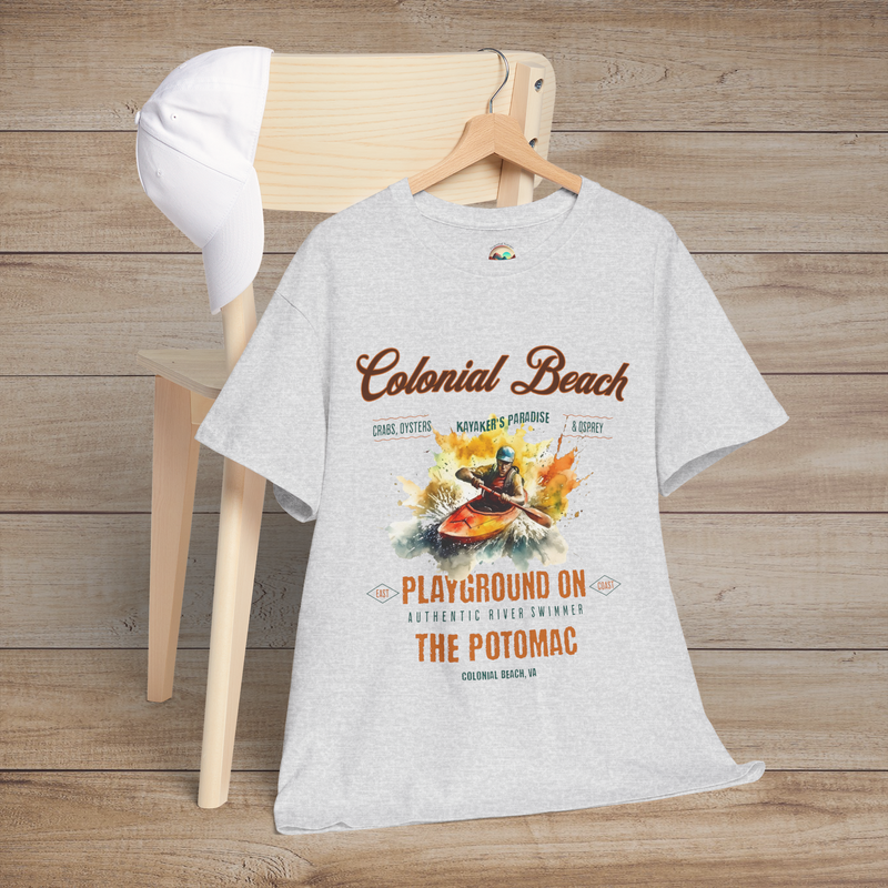 The Colonial Beach T-Shirt – Playground on the Potomac Regular Fit Tee Ash
