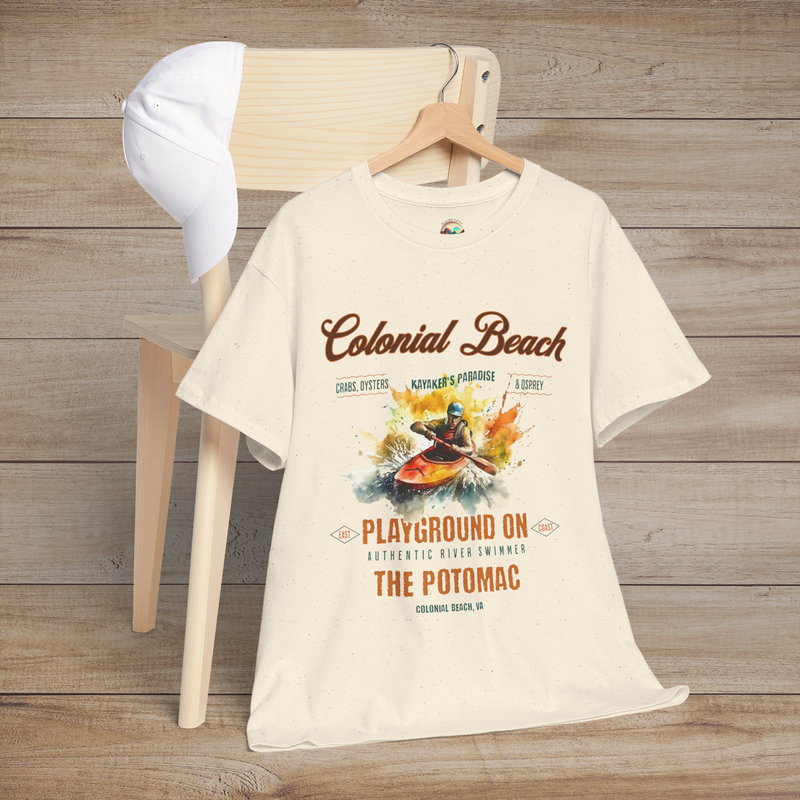 The Colonial Beach T-Shirt – Playground on the Potomac Regular Fit Tee Natural
