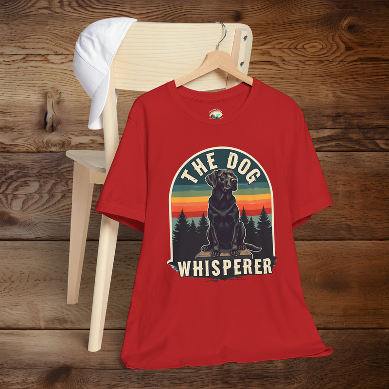 The Dog Whisperer T-Shirt - Vintage-Style Tee for Dog Lovers Red