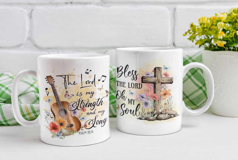 Faith and Blessings Mug – Inspirational Christian Coffee Cup 11oz