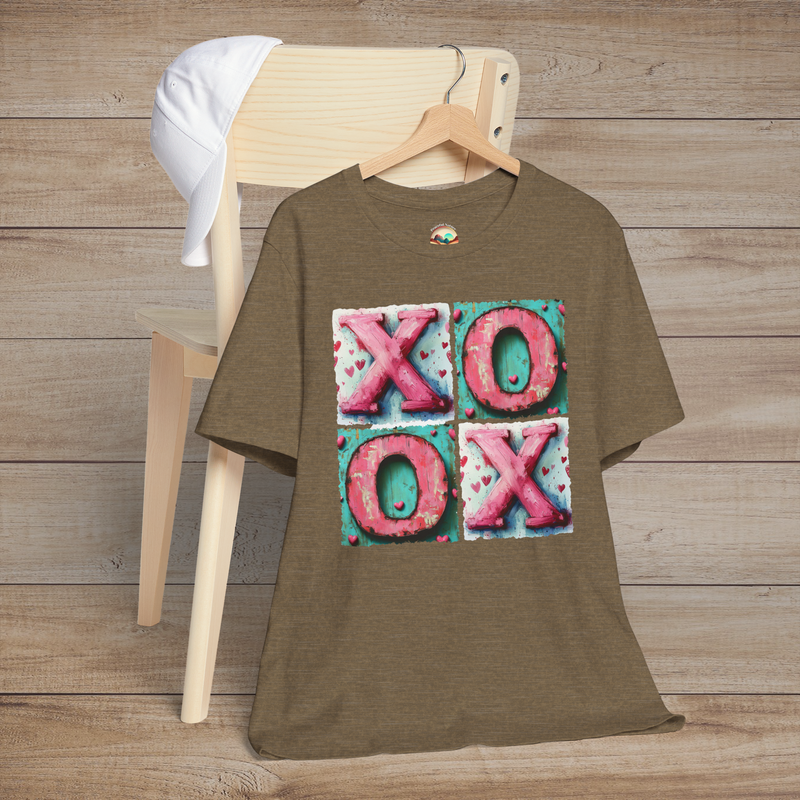 The Hugs and Kisses T-Shirt – Cute & Romantic Valentine's Day Tee Heather Olive