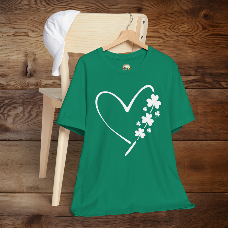 Irish Heart T-Shirt – Elegant St. Patrick’s Day Tee Kelly
