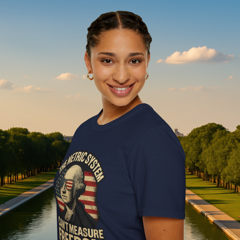 The Metric System Can’t Measure Freedom T-Shirt – Vintage Patriotic Humor Tee