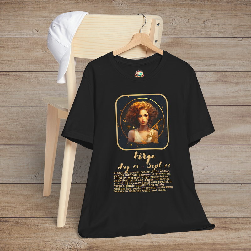 The Virgo Zodiac T-Shirt – Practical & Intelligent Astrology Tee Black