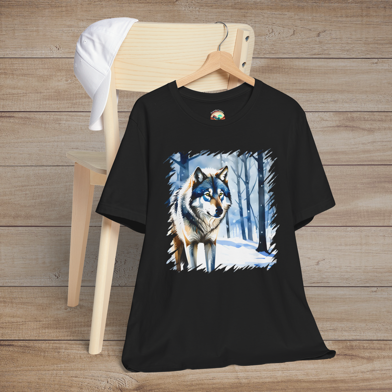 The Winter Wolf T-Shirt - A Symbol of Strength & Wilderness Black