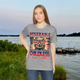 "Miserable Childless Cat Lady" Premium T-Shirt with Patriotic Cat Design