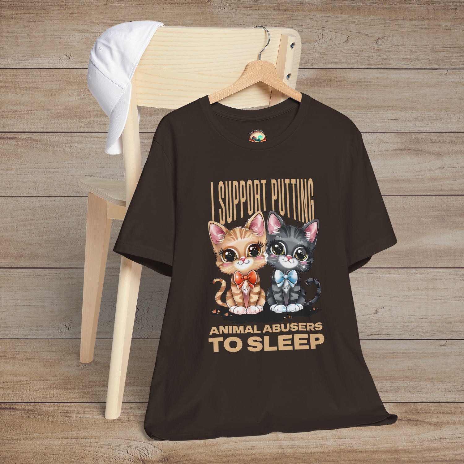The Animal Rights T-Shirt – Bold Statement Tee for Animal Advocates in Brown