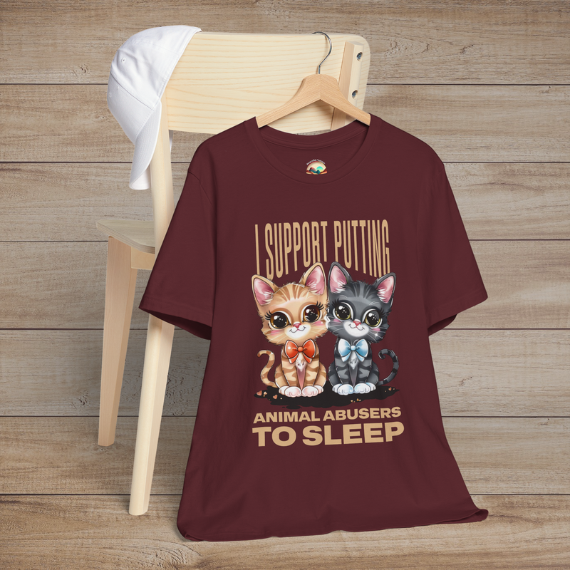 The Animal Rights T-Shirt – Bold Statement Tee for Animal Advocates in Maroon