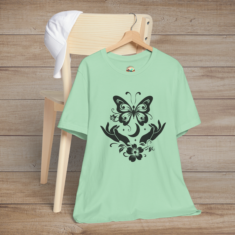 The Butterfly Release T-Shirt - A Symbol of Freedom & Transformation Mint