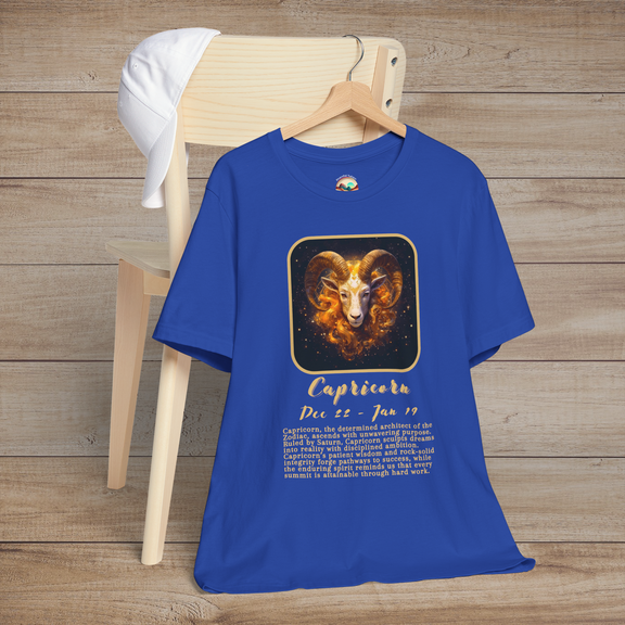 The Capricorn Zodiac T-Shirt – Ambitious & Resilient Astrology Tee True Royal