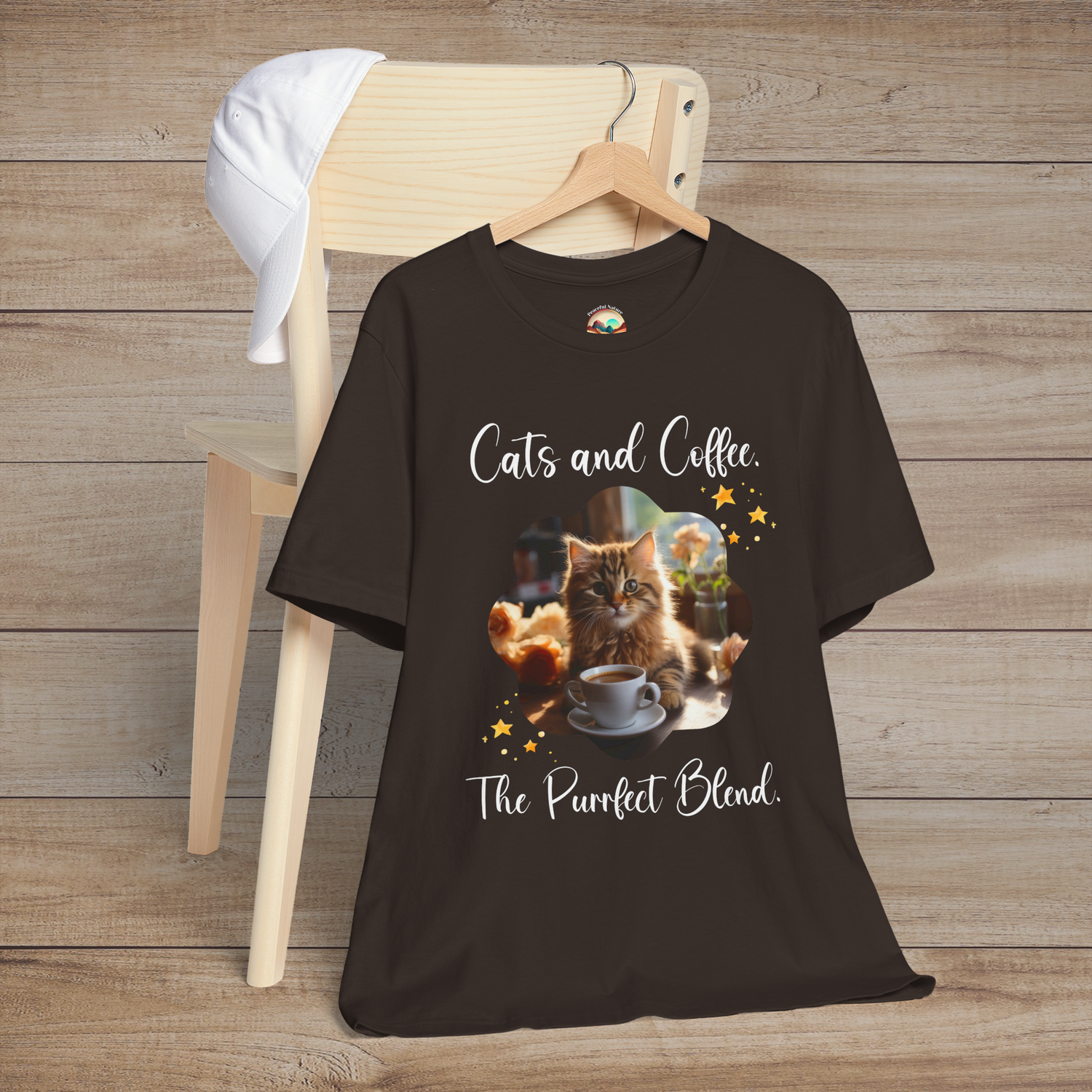 The Cats & Coffee Purrfect Blend T-Shirt – Funny & Cozy Tee