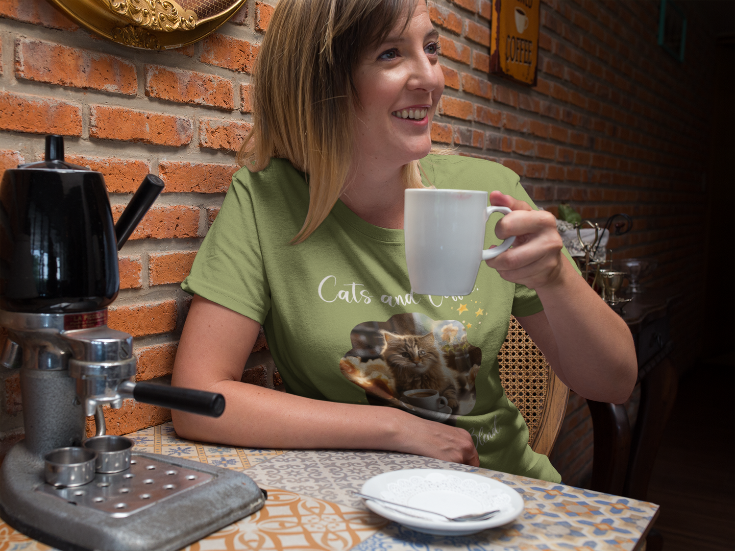 The Cats & Coffee Purrfect Blend T-Shirt – Funny & Cozy Tee