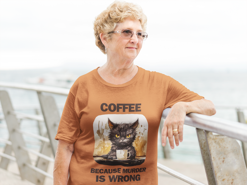 The Funny Coffee Cat T-Shirt – Hilarious & Relatable Tee