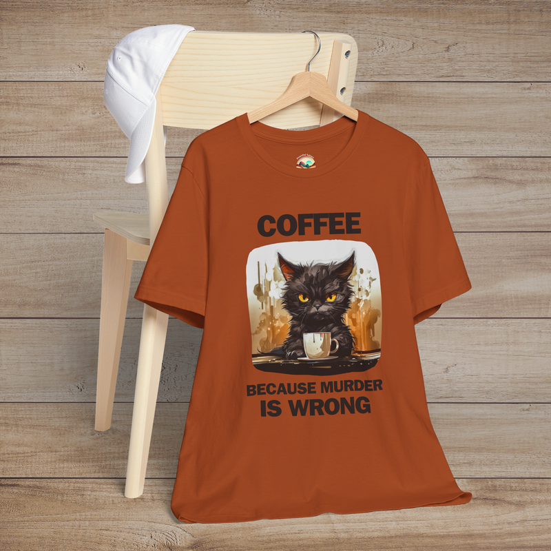 The Funny Coffee Cat T-Shirt – Hilarious & Relatable Tee Autumn