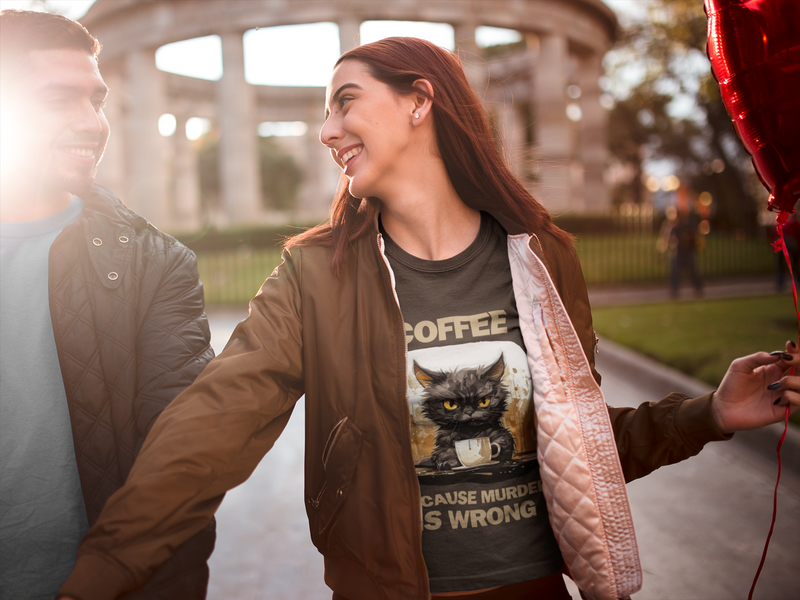 The Funny Coffee Cat T-Shirt – Hilarious & Relatable Tee