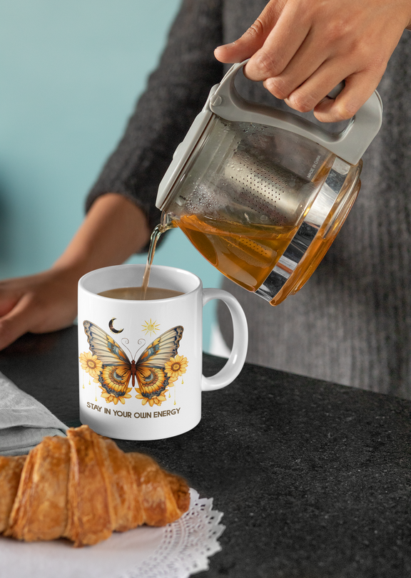 The Energy and Intention Mug – Mindfulness & Positivity Ceramic Coffee Cup