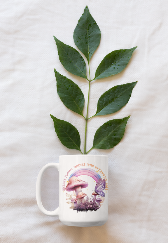The Energy and Intention Mug – Mindfulness & Positivity Ceramic Coffee Cup