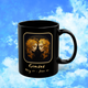 Gemini Zodiac Astrology Mug 11 oz right view with golden twins symbol and lively zodiac description