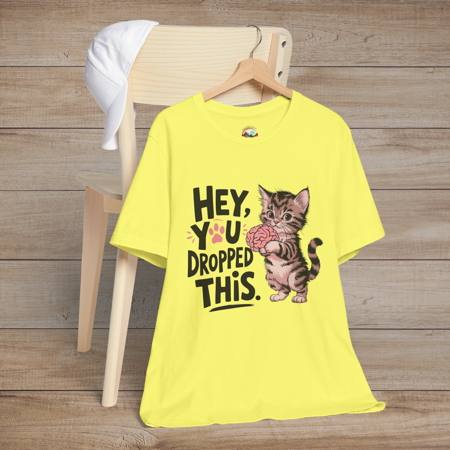 Hey, You Dropped This T-Shirt - Funny Sarcastic Cat Tee Yellow