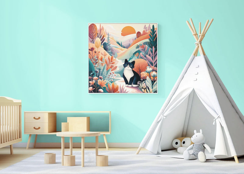 Kitten Nursery Printable – Cat Art, Baby Room Decor (Digital Download)
