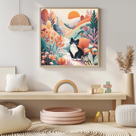 Kitten Nursery Printable – Cat Art, Baby Room Decor (Digital Download)