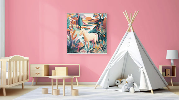 Dopamine Nursery Pony Print – Vibrant Horse Wall Art for Kids Room (Digital Download)
