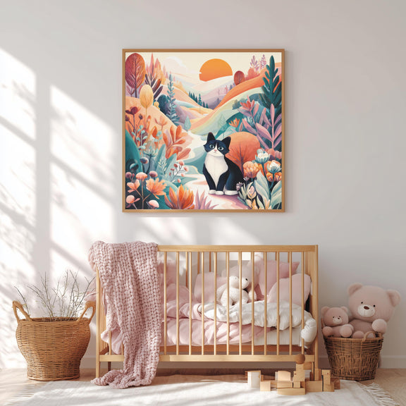 Kitten Nursery Printable – Cat Art, Baby Room Decor (Digital Download)