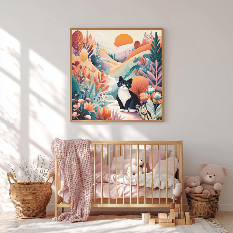 Kitten Nursery Printable – Cat Art, Baby Room Decor (Digital Download)