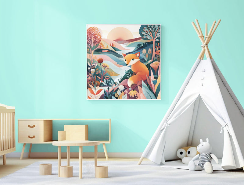 Dopamine Nursery Animal Prints – 8-Pack Colorful Kids Room Wall Art Bundle (Digital Download)