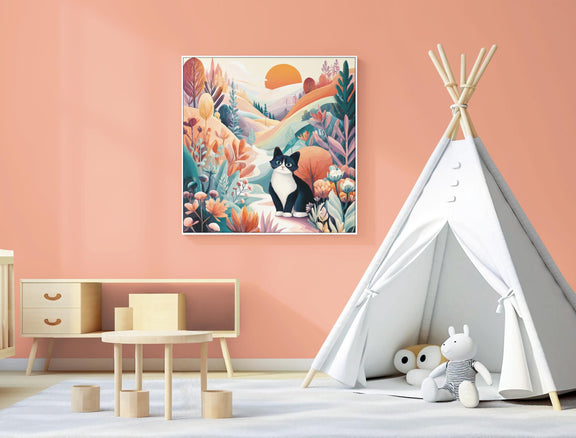 Dopamine Nursery Animal Prints – 8-Pack Colorful Kids Room Wall Art Bundle (Digital Download)