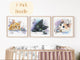 Watercolor Kitten Prints Set – Nursery Cat Wall Art, Baby Room Decor (Digital Download)