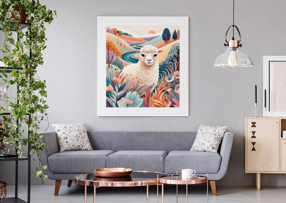 Dopamine Nursery Lamb Print – Sweet Sheep Wall Art for Baby Nursery (Digital Download)