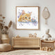 Orange Tabby Kitten Watercolor Print, Nursery Cat Art (Digital Download)