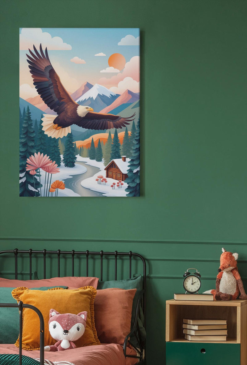 Bald Eagle Wall Art – Astra Guardian of Pinecone Valley Mountain Print (Digital Download)