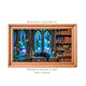 Sleeping Black Cat Frame TV Art | Gothic Cottagecore Digital Download