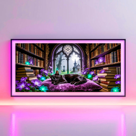 Gothic Black Cat Frame TV Art 8-Set Bundle | Fantasy, Dark Academia (Digital Download)