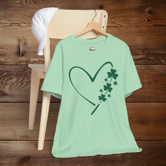 Irish Heart T-Shirt – Elegant St. Patrick’s Day Tee Mint