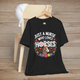 Just a Nurse Who Loves Horses T-Shirt - Cute Equestrian Tee Black
