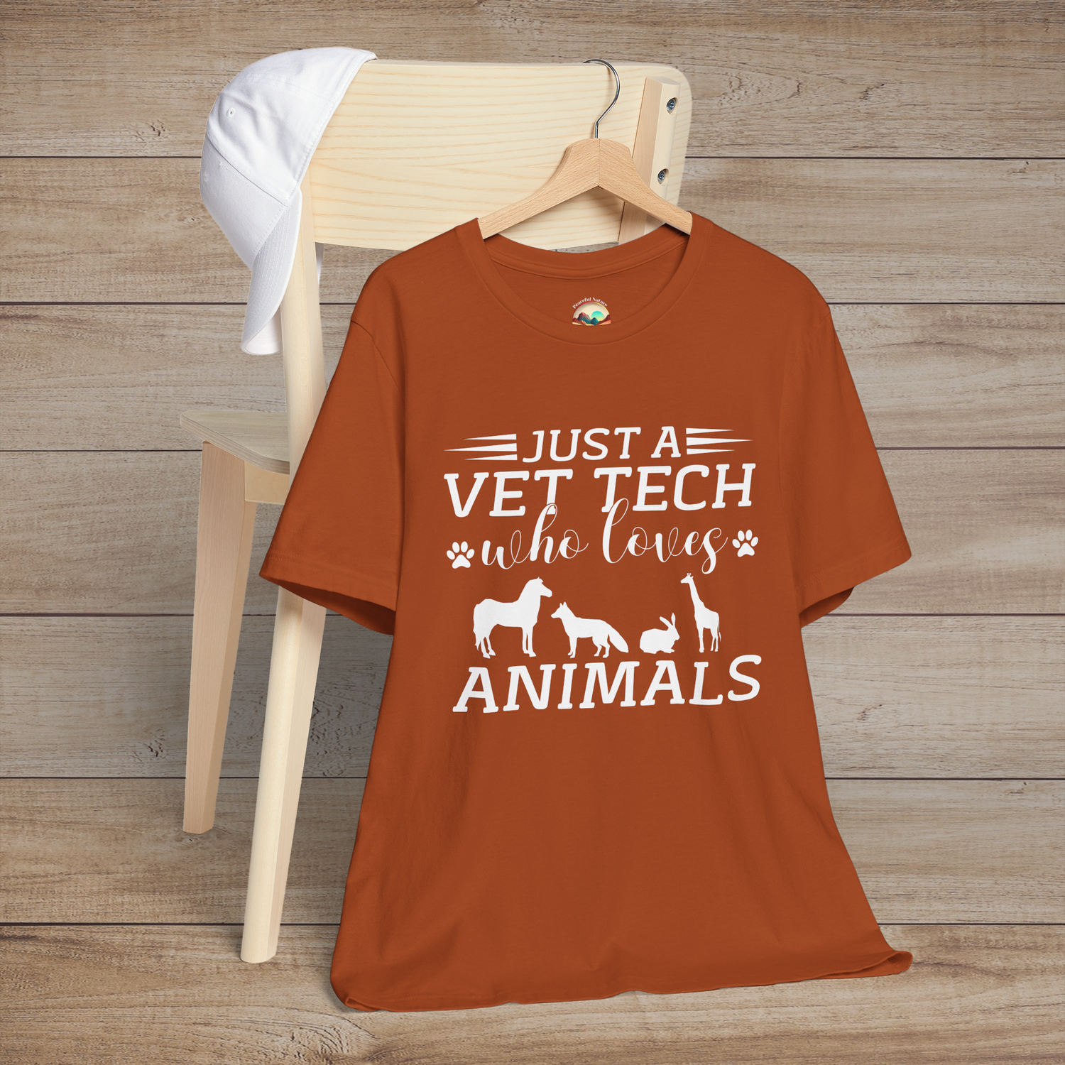 Just a Vet Tech Who Loves Animals T-Shirt - Cute Vet Tech Tee Autumn