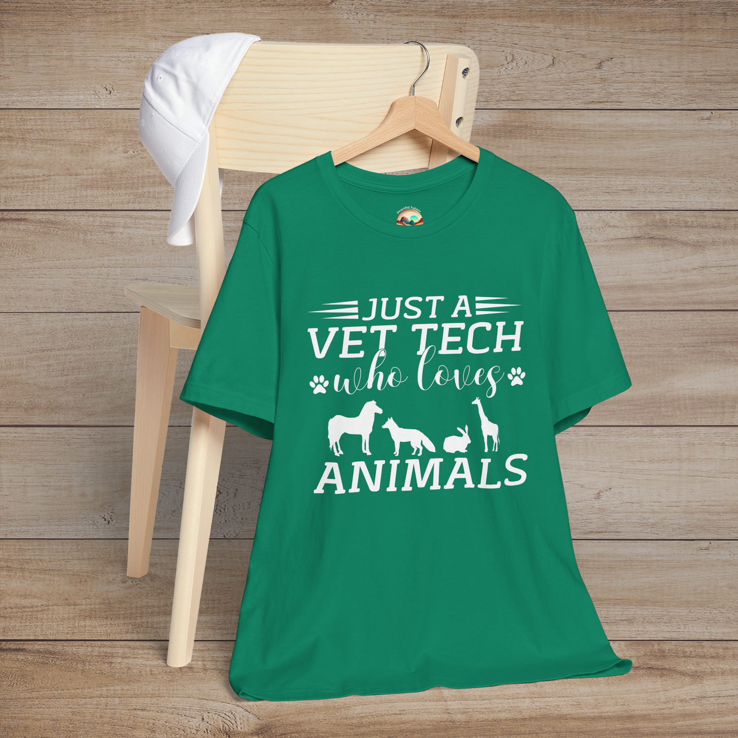 Just a Vet Tech Who Loves Animals T-Shirt - Cute Vet Tech Tee Kelly