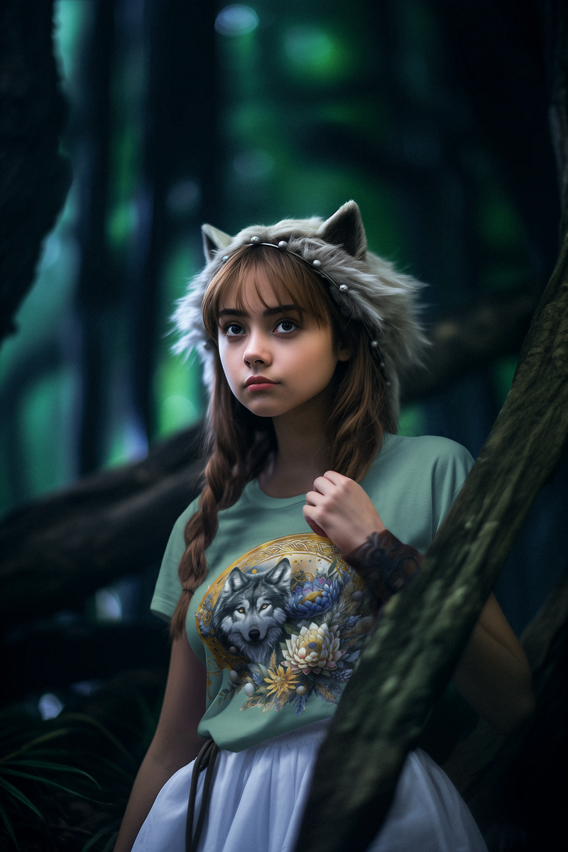 The Majestic Pastel Wolf T-Shirt - Dreamy & Wild Nature Tee