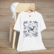 🐋 Deep Blue Wonders – Vintage Ocean Life Graphic Tee for Sea Lovers White