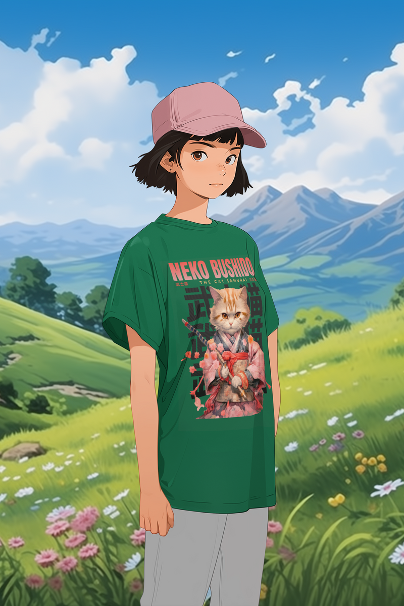 The Neko Bushido Cat Samurai T-Shirt – Funny & Stylish Japanese Cat Tee