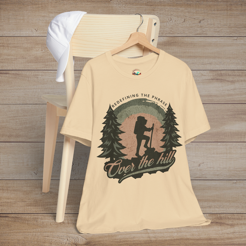The Over the Hill Hiker T-Shirt – Redefining Aging with Adventure Soft Cream