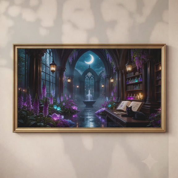 Gothic Black Cat Frame TV Art 8-Set Bundle | Fantasy, Dark Academia (Digital Download)