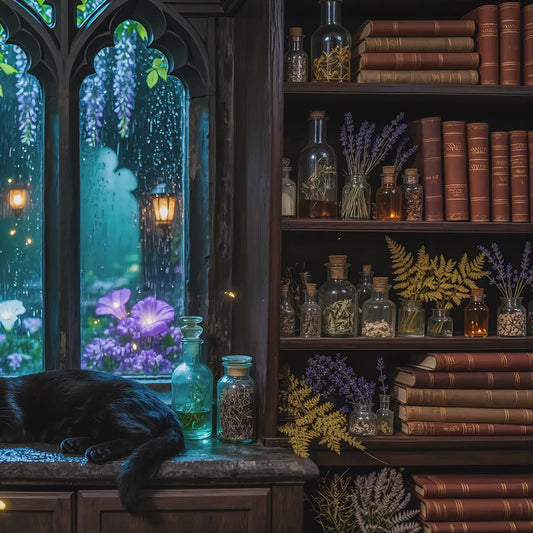 Sleeping Black Cat Frame TV Art | Gothic Cottagecore Digital Download