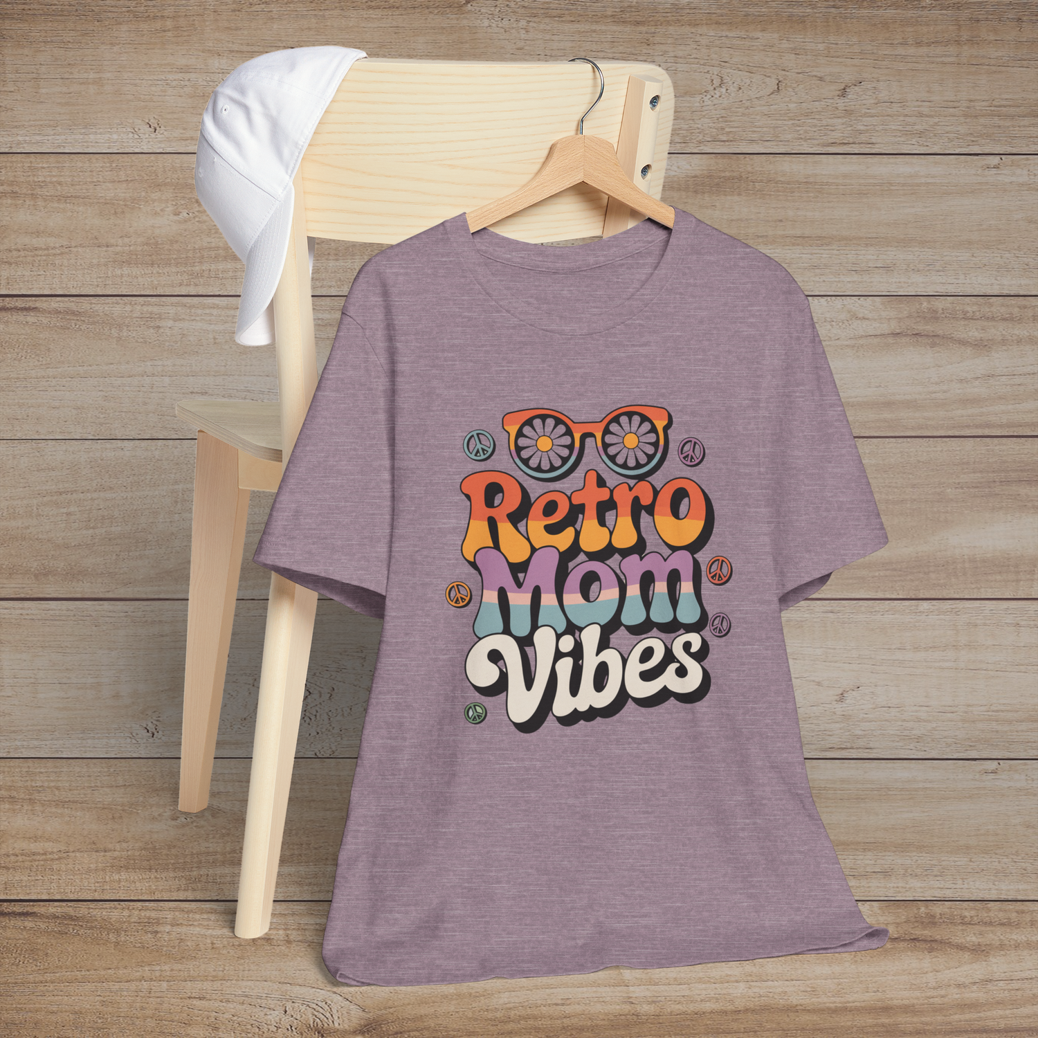 🌸 Retro Mom Vibes – A Groovy Tribute to Flower Power & Mama Magic! 🌼 Heather Purple