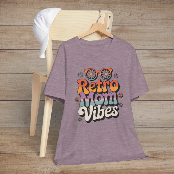 🌸 Retro Mom Vibes – A Groovy Tribute to Flower Power & Mama Magic! 🌼 Heather Purple