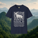 The "Saola – Guardian of the Mist" Soft-style Dark T-Shirt – Mystical & Endangered Species Tribute Tee Navy