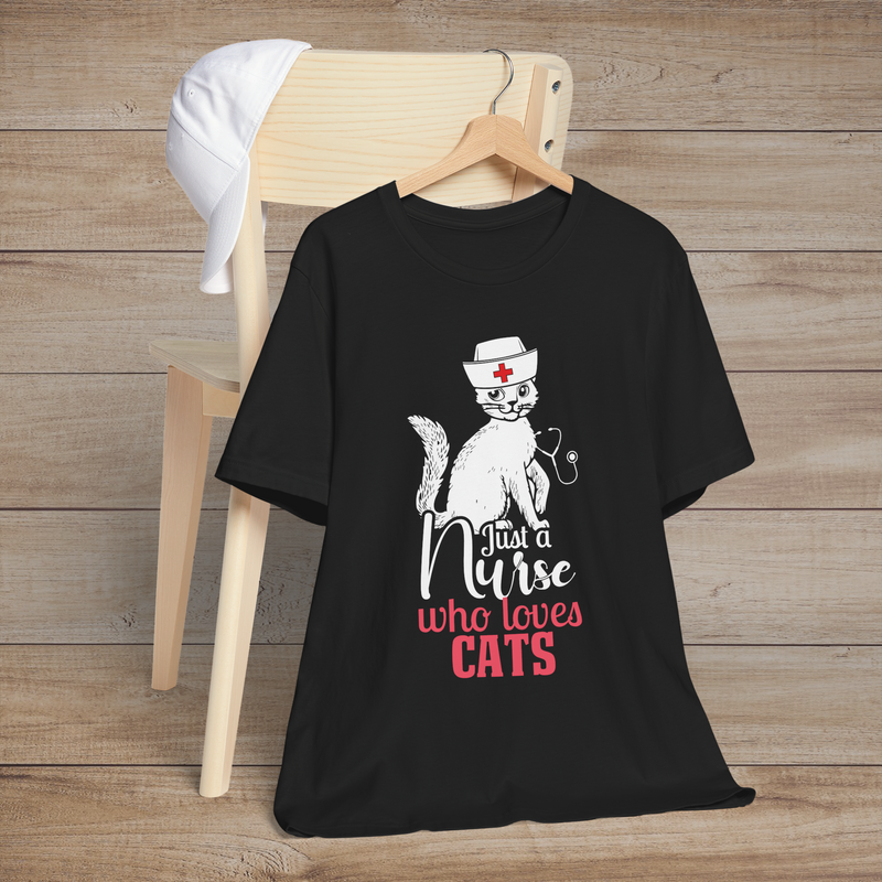 The Sassy Nurse Cat T-Shirt - Cute & Funny Nursing Tee Black